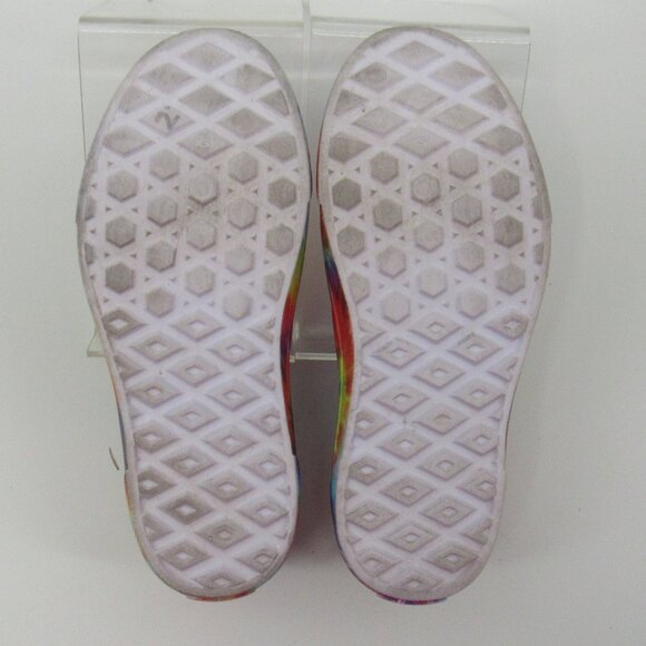 Vans Off The Wall Tie-Dye Colorful Rainbow Kids Slip-On Shoes Size 1 Unisex - Picture 8 of 10